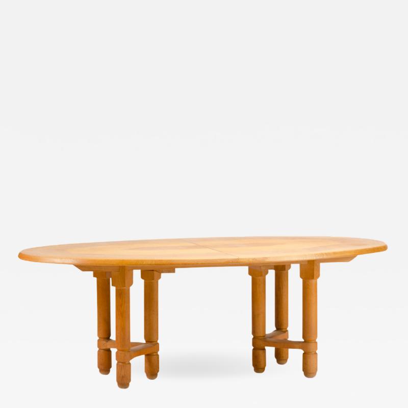 Extendable dining room table in solid oak with two additional leaves