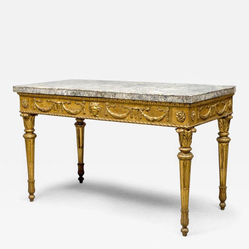 Extraordinary Italian 18th Century Carved Giltwood Console Tables