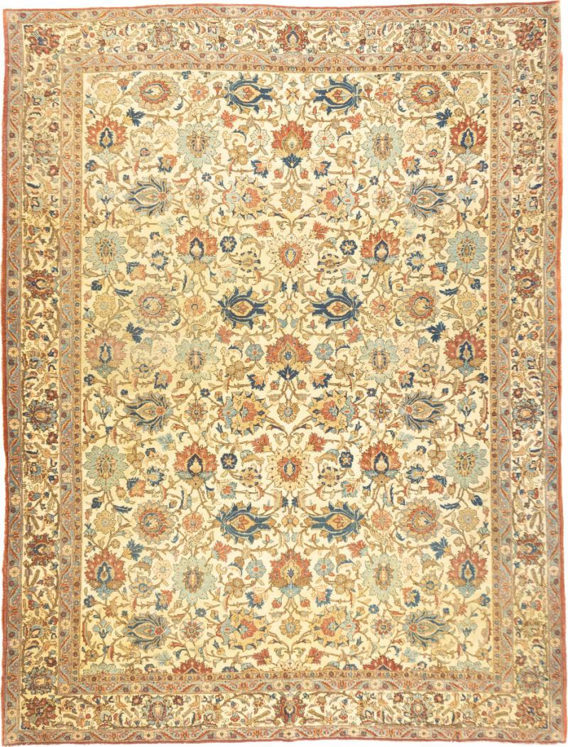 Extremely Fine Antique Persian Tehran Wool Rug 7 10 x 10 5 