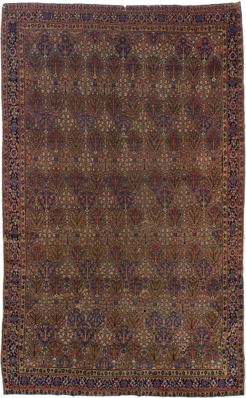 Extremely Fine Antique and rare Persian Joshegan Rug 5 7 x 9 5 