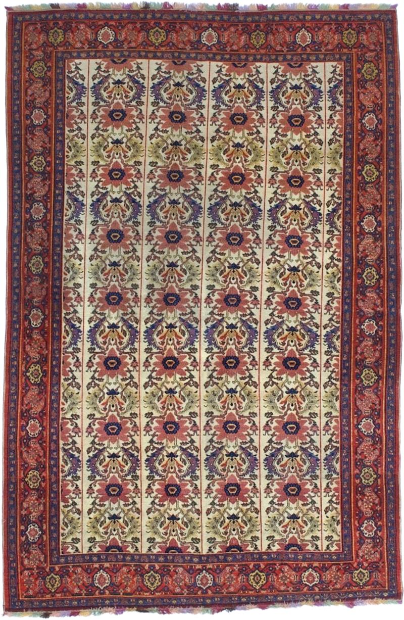 Extremely Fine and Rare Antique Persian Wool on Silk Senneh Rug 4 5 x 6 9 