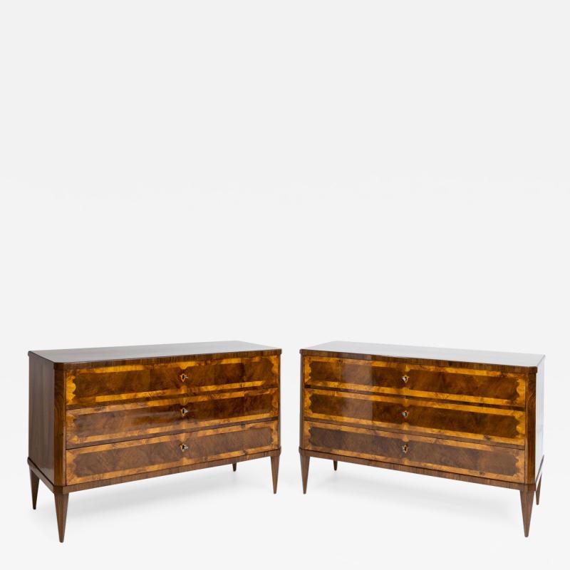 FINE PAIR OF ITALIAN NEOCLASSICAL COMMODES