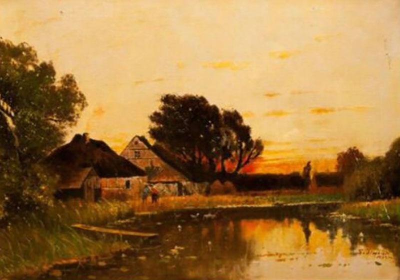 FRAMED OIL ON CANVAS BY JOSEF SEDLMEIER