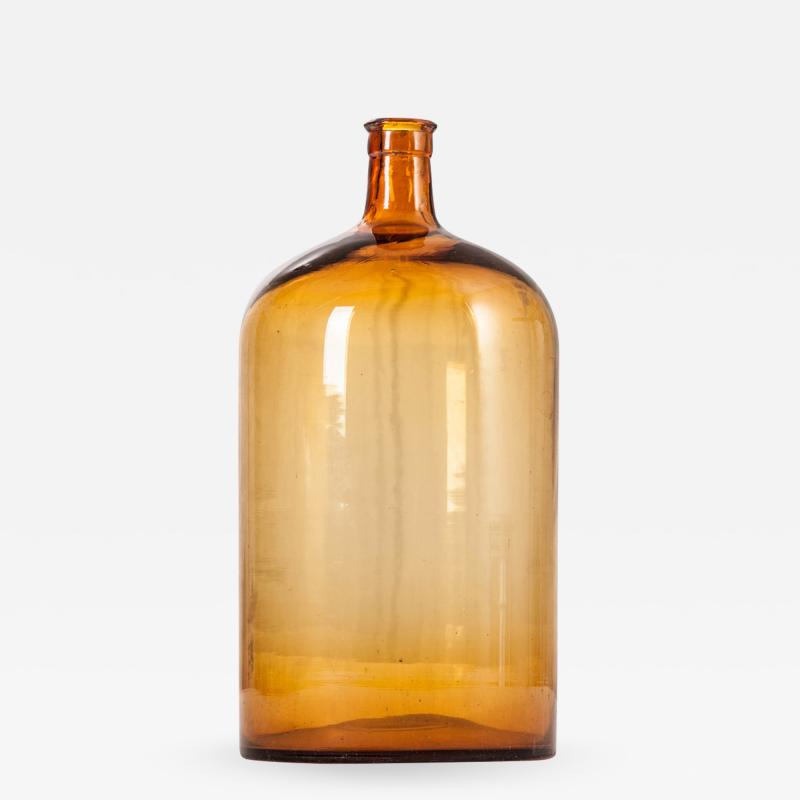 FRENCH 20TH CENTURY AMBER GLASS APOTHECARY JAR