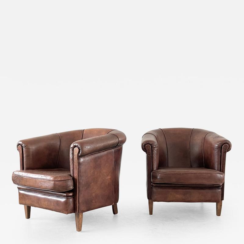 FRENCH ART DECO CLUB CHAIRS