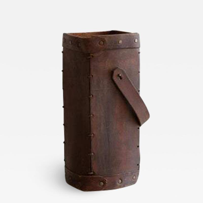FRENCH LEATHER UMBRELLA STAND
