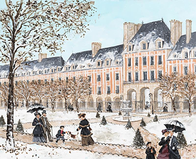 Fabienne Delacroix Premi re neige place des Vosges 2021