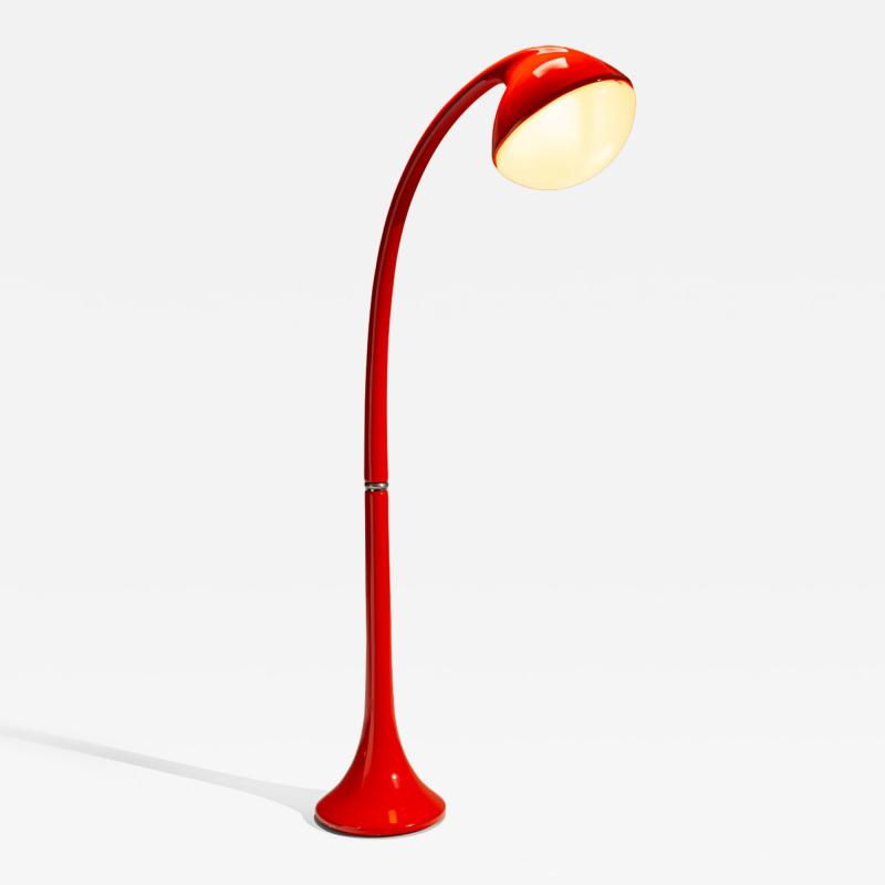 Fabio Lenci DL5 Lampione Floor Lamp in Red by Fabio Lenci for Guzzini Italy 1971