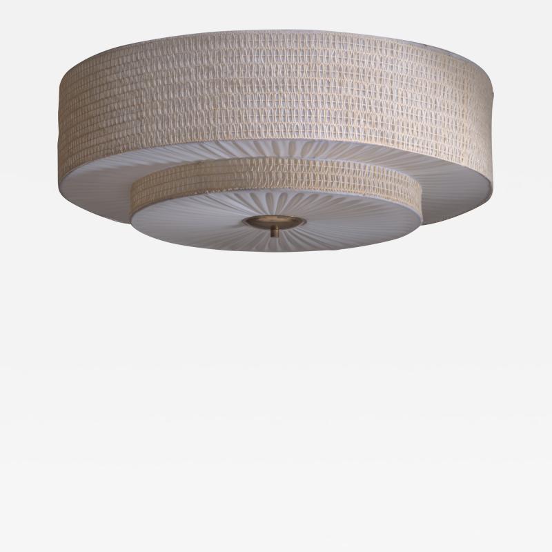 Fabric flush mount ceiling lamp