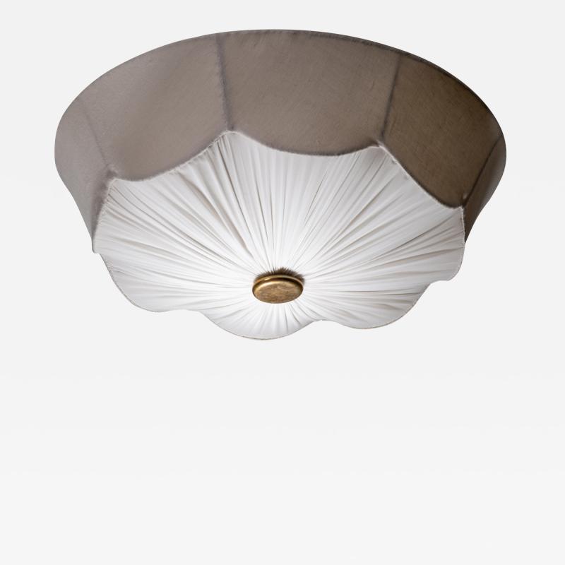 Fabric flush mount ceiling lamp