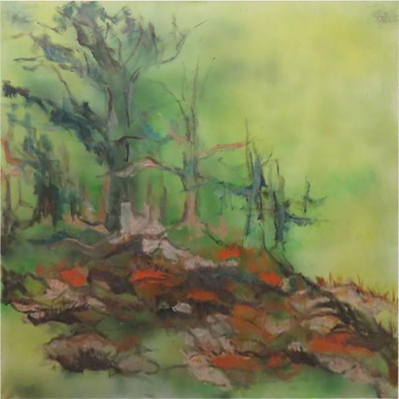 Fabulous Large Scale Mid Century Modern Landscape Oil Painting