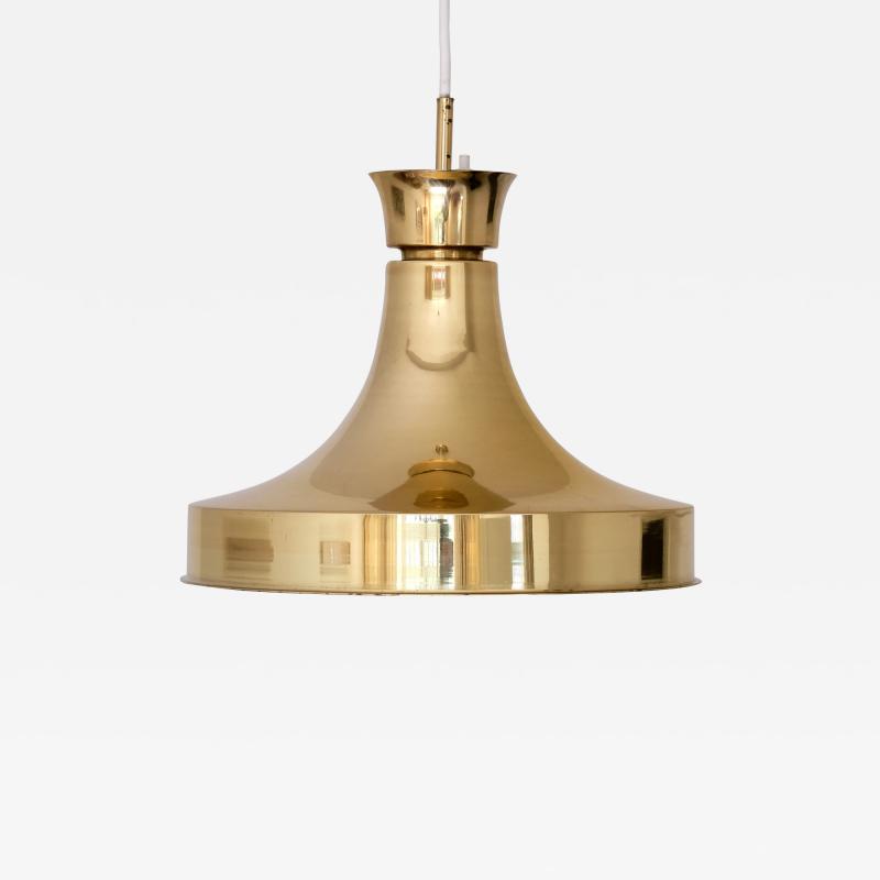 Fagerhults Belysning Swedish Modern Brass Pendant Light by Fagerhults Belysning Sweden 1960s