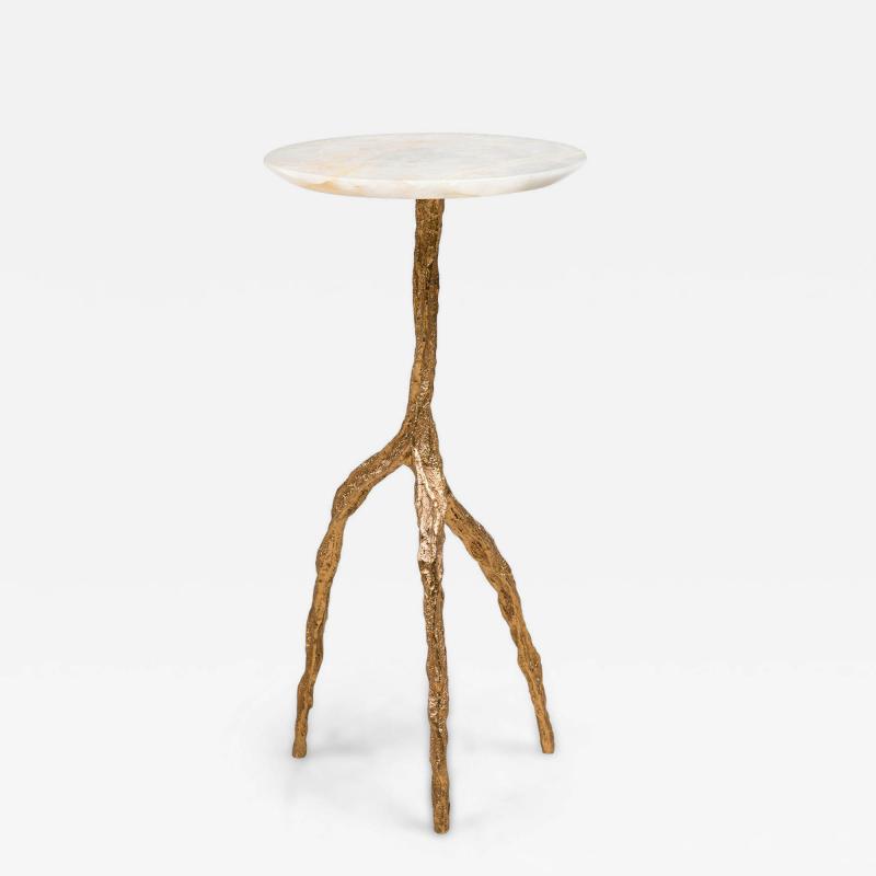 Fakasaka Design Brazilian Contemporary Polished Bronze Side Table