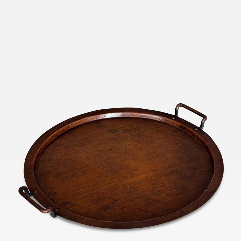 Falick Novick Falick Novick round tray with handles early 20th century