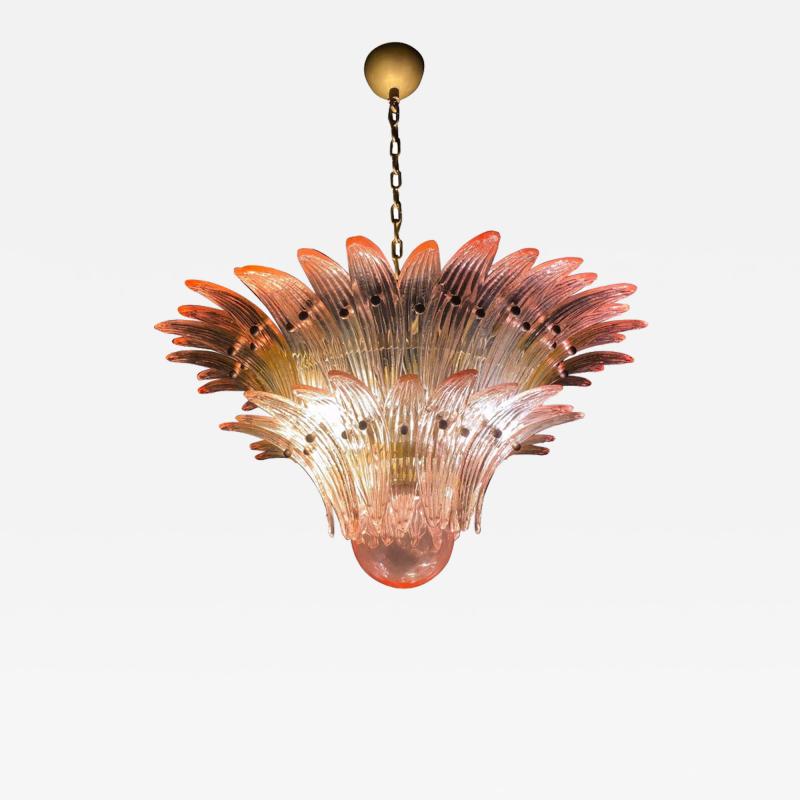Fantastic Pink Murano Palmette Chandelier