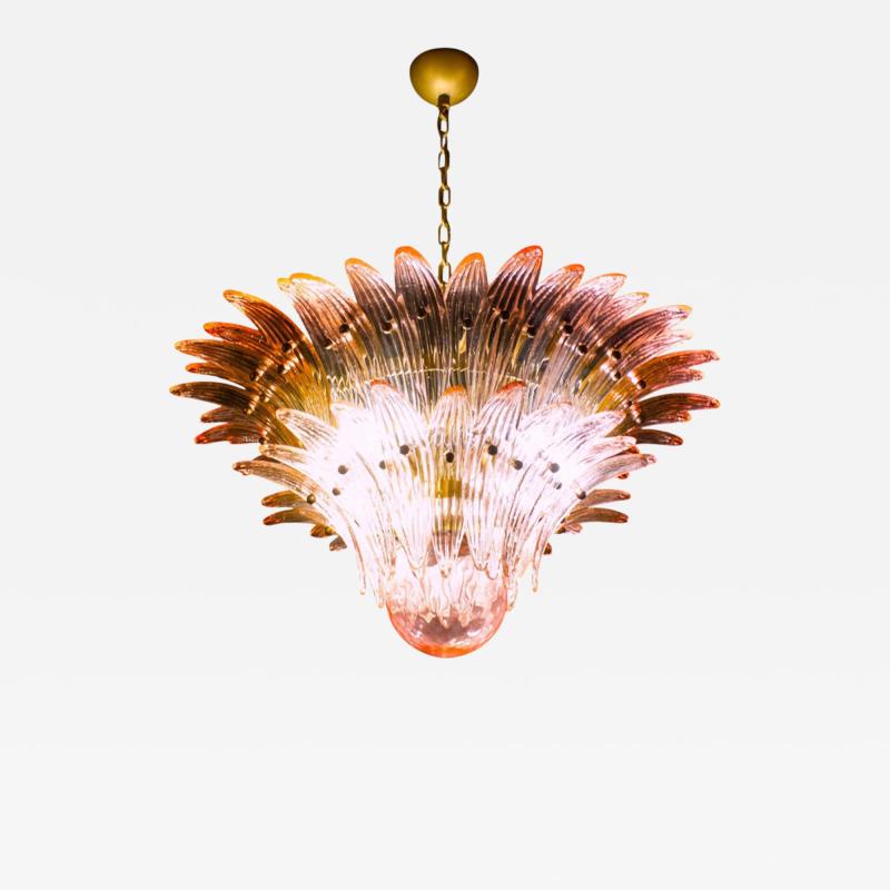 Fantastic Pink Murano Palmette Chandelier