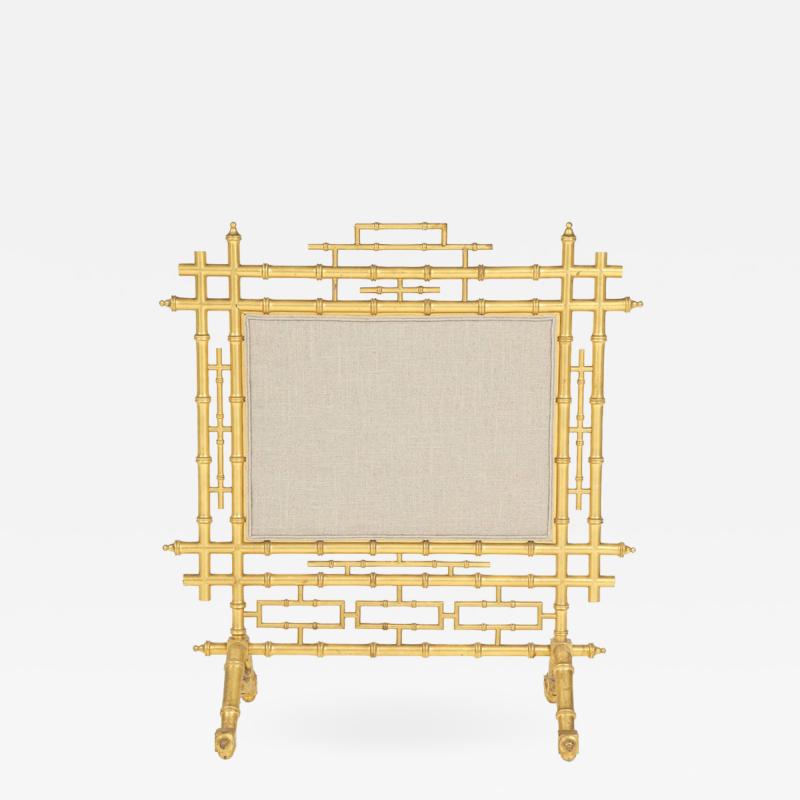 Faux Bamboo Fireplace Screen