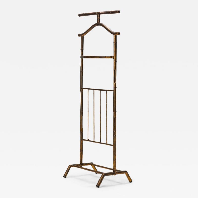 Faux Bamboo Gilt Painted Valet Stand