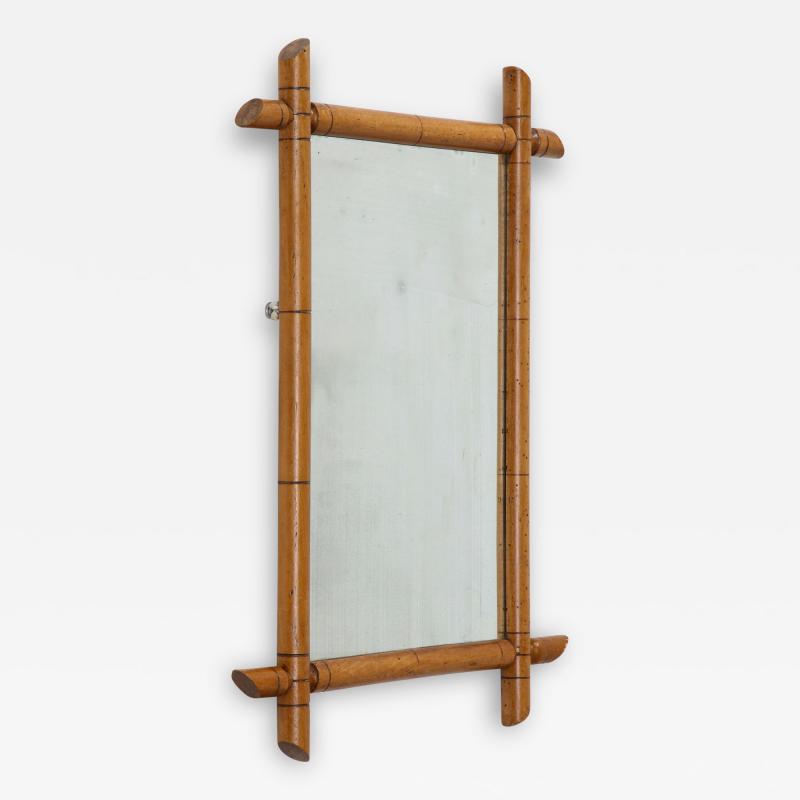 Faux Bamboo Mirror