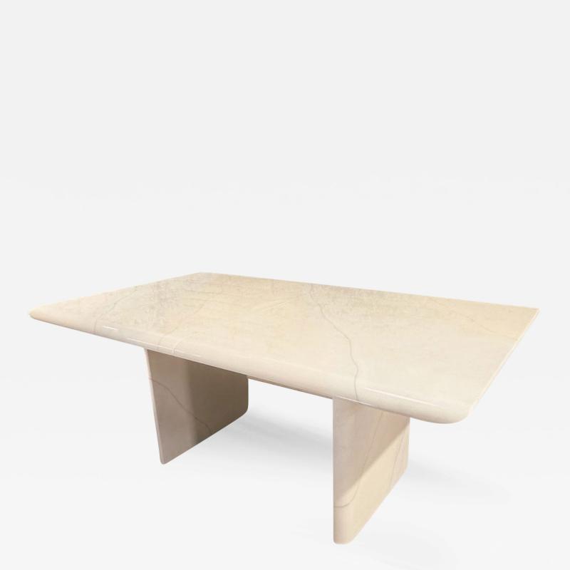 Faux Goatskin Dining Table Style of Karl Springer 1970