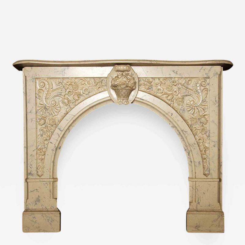 Faux Marble Fireplace Mantel