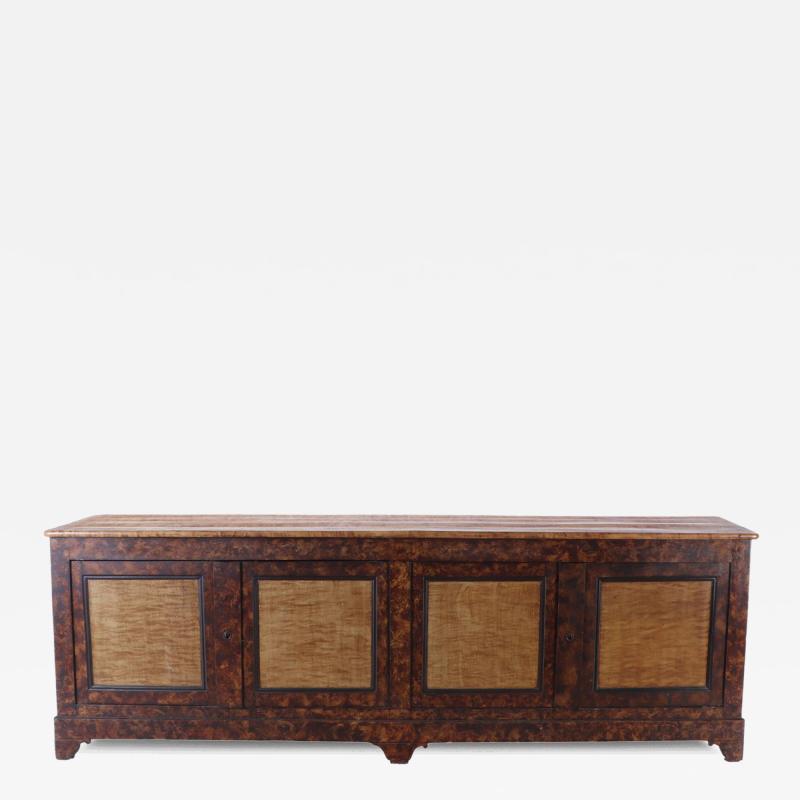 Faux tortoise Painted Italian Sideboard C 1900 