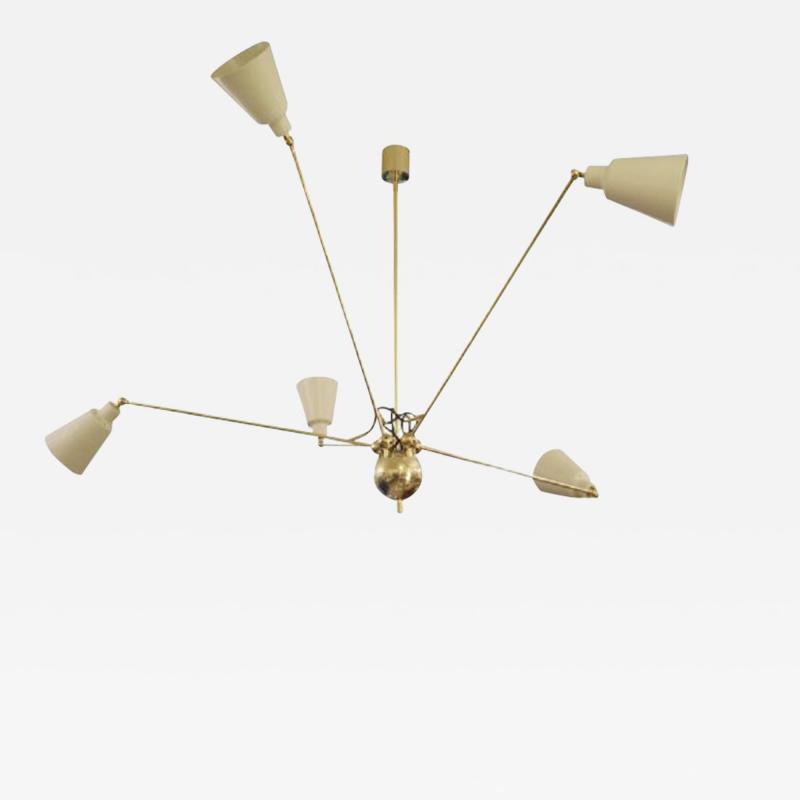 Fedele Papagni CREAM COLOUR STAR FIVE CEILING LIGHT