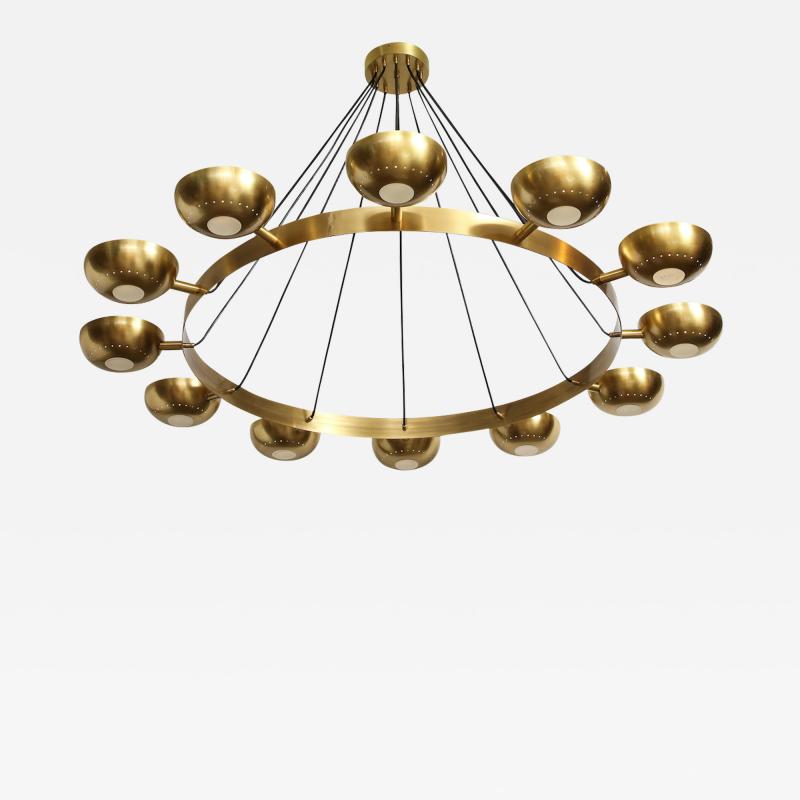 Fedele Papagni Large Scale 12 Light Chandelier by Fedele Papagni