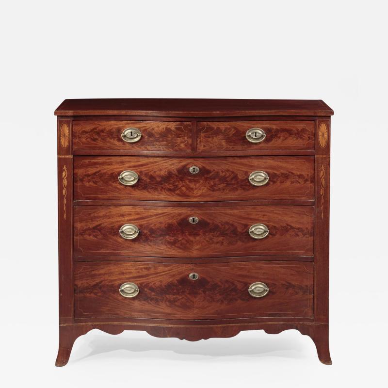 Federal Inlaid Serpentine Chest of Drawers