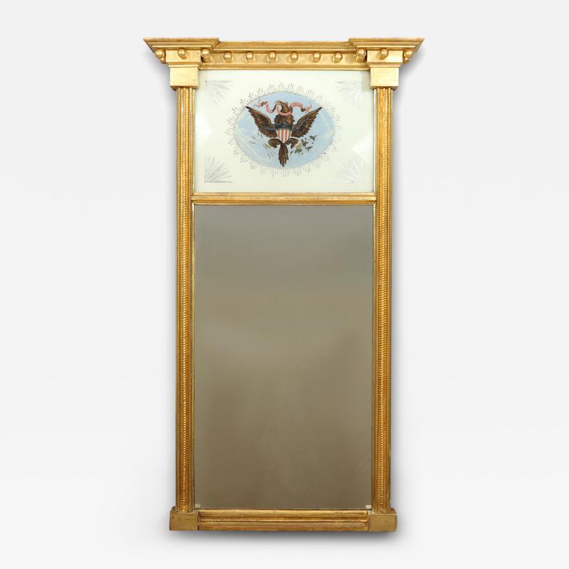 Federal Mirror with Patriotic Eglomise Tablet