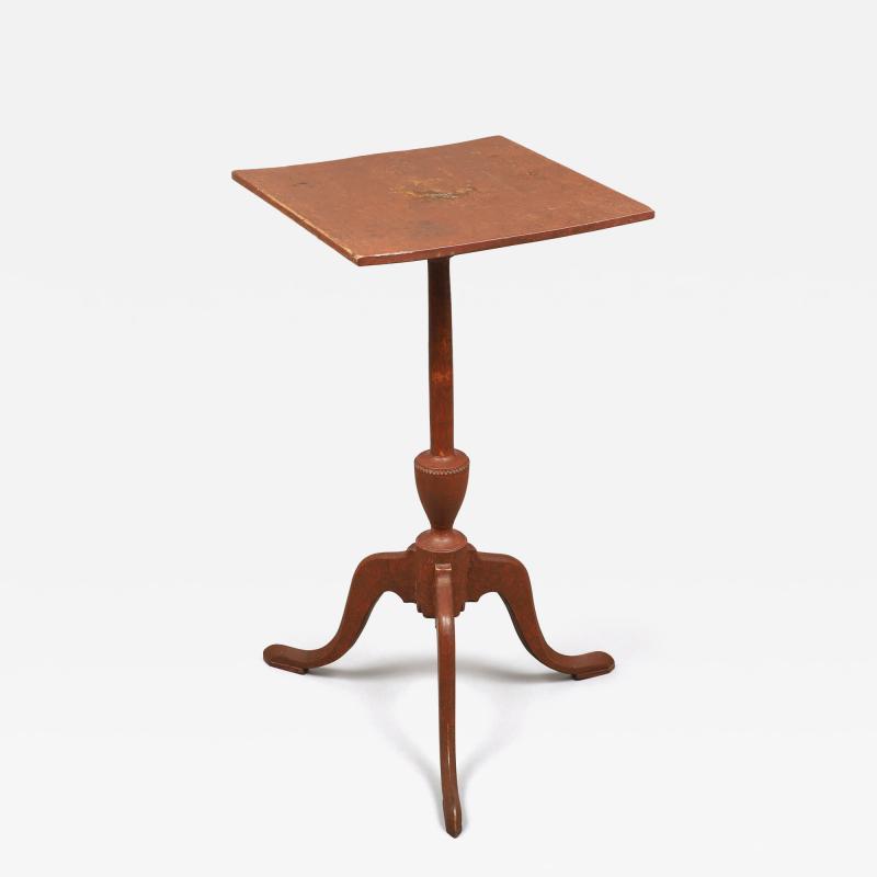 Federal Red Painted Candle Stand