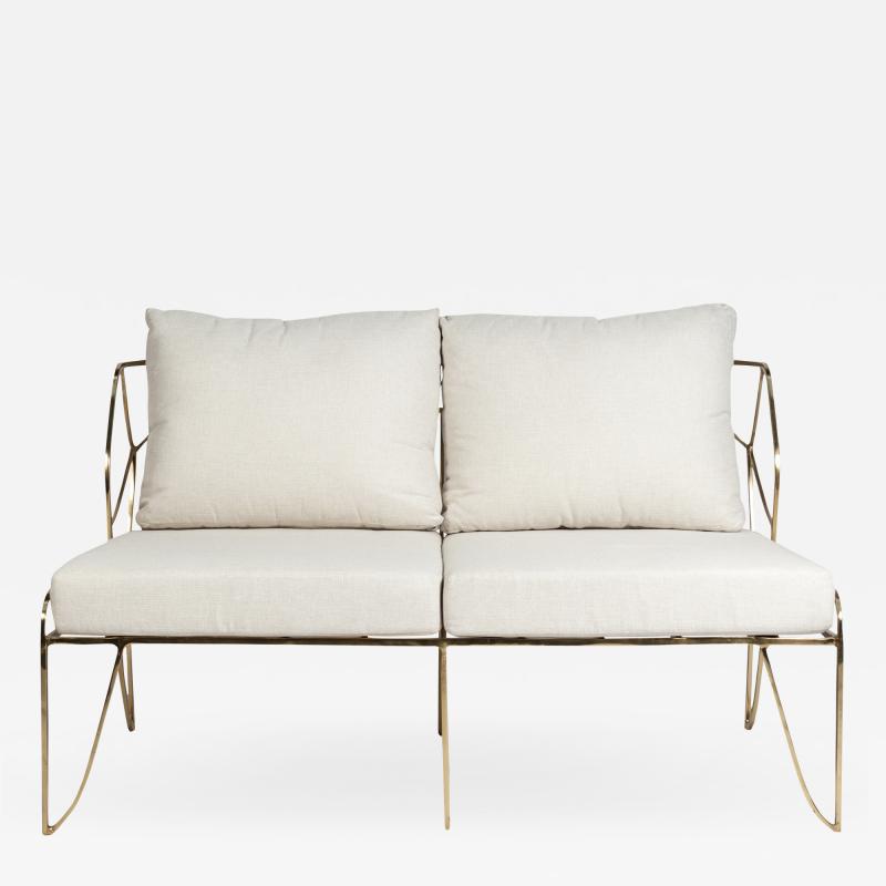 Felix Agostini Sculptural bronze two seats sofa in the style Of Felix Agostini