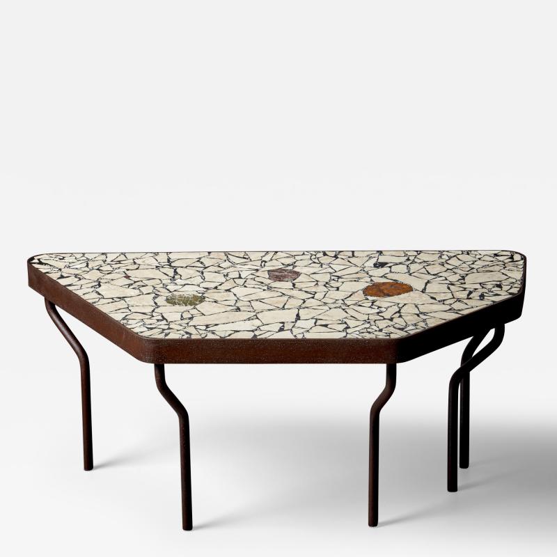 Felix Muhrhofer Handcrafted Terrazzo Coffee Table Beige Prince Stephanie by Felix Muhrhofer