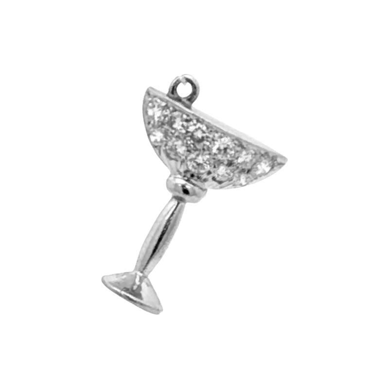 Felix Vollman Diamond Martini Glass Charm by Felix Vollman