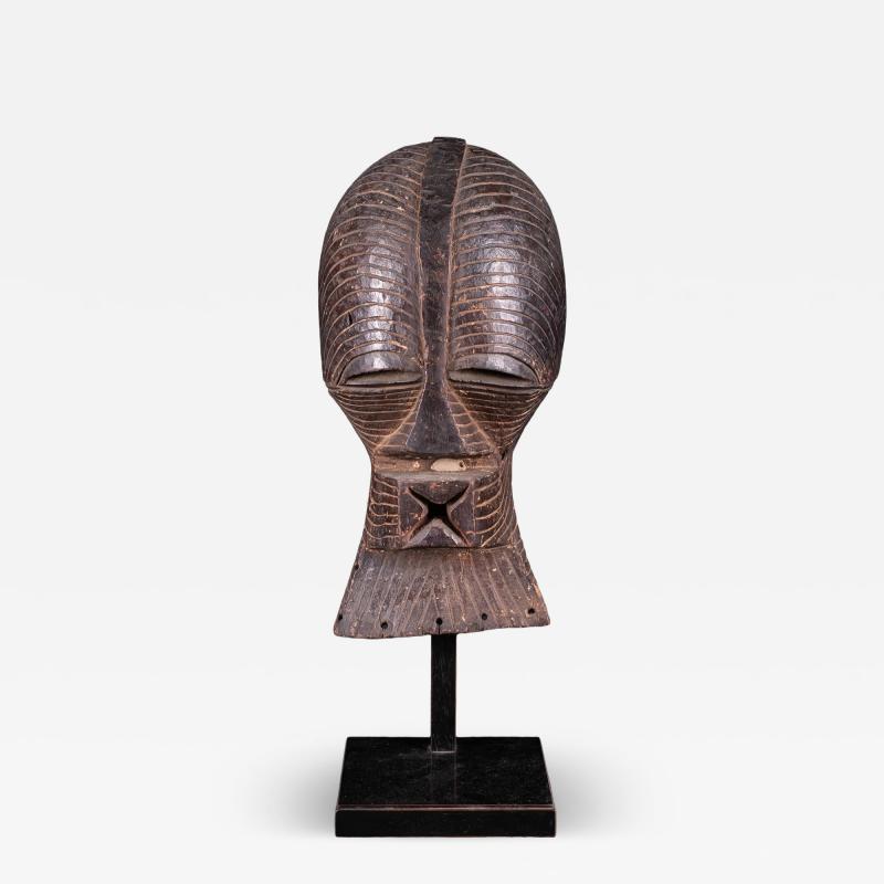 Female Kifwebe Mask with old collection label Luba Songye People DR Congo