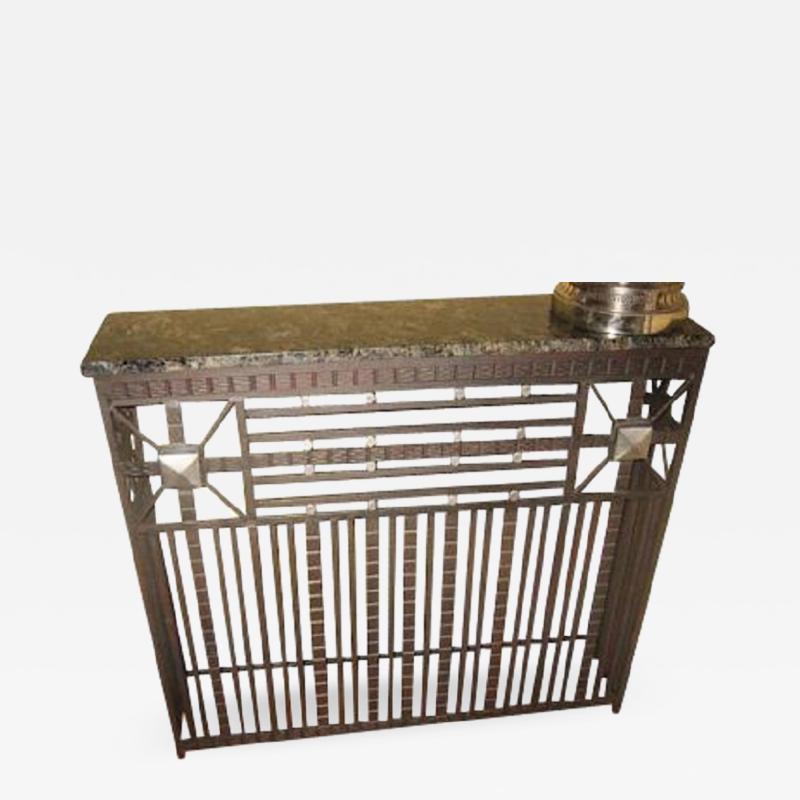 Fer Forge Iron Console with Marble Top