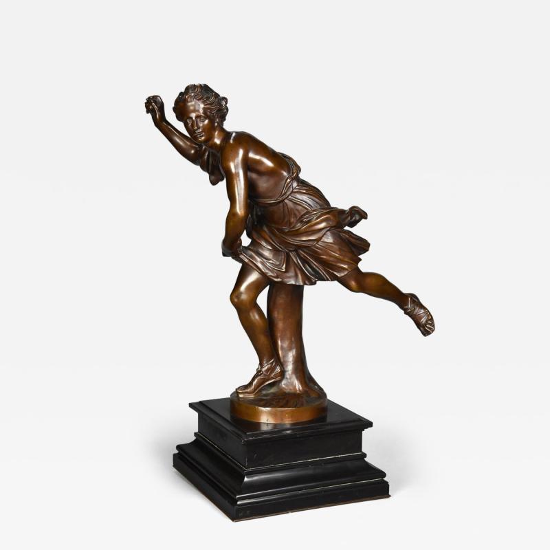 Ferdinand Barbedienne Large 19thc bronze figure of Hippomenes signed F Barbedienne
