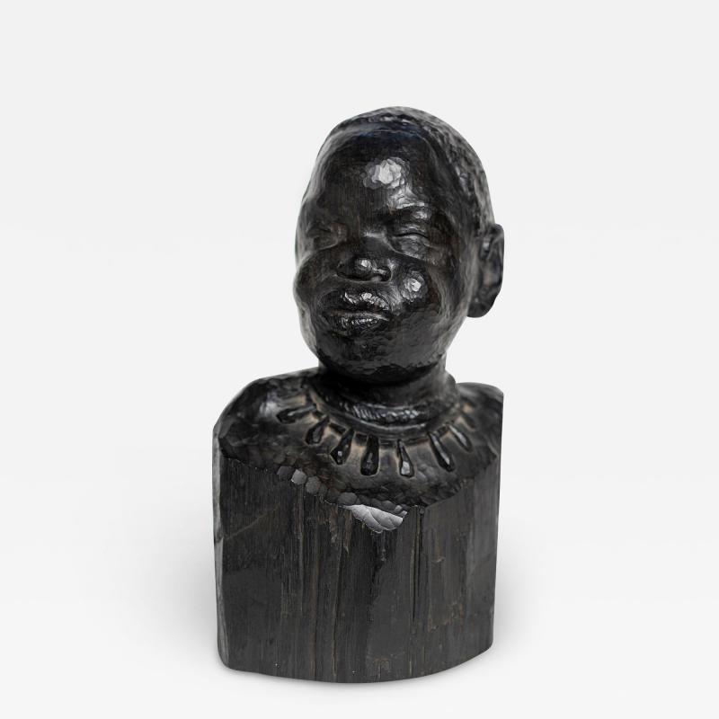 Ferdinand Parpan SCULPTED BUST OF AN AFRICAN WOMAN BY FERDINAND PARPAN