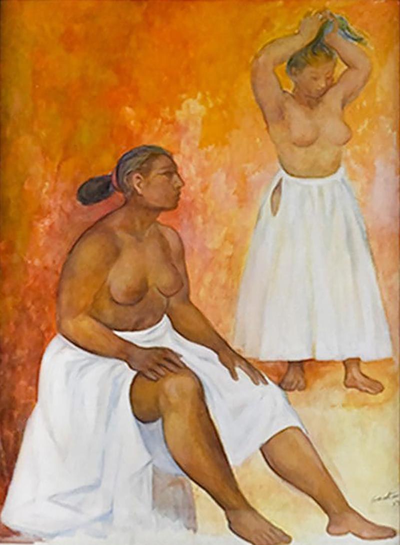 Fernando Castro Pacheco Mexican Watercolor Art Painting Untitled by Fernando Castro Pacheco