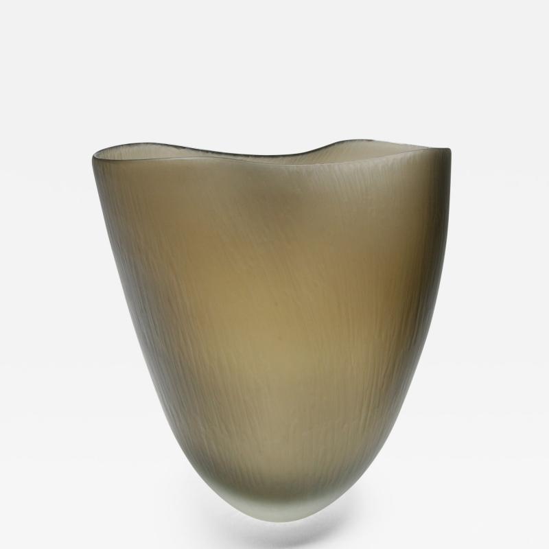 Ficus B Murano Sage Green Glass Vase