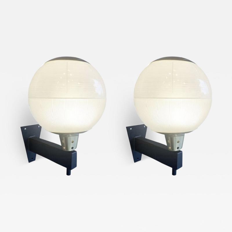 Fidenza Vetraria Pair of Large Wall Lights by Fidenza Vetraria