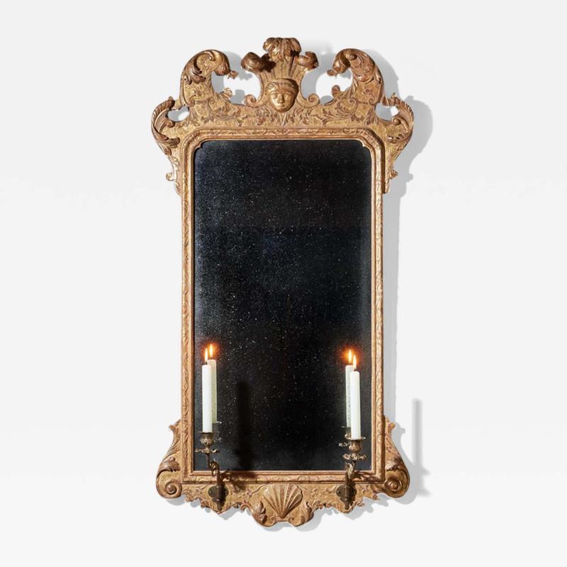 Fine 18th Century George I Gilt Gesso Pier or Console Mirror Manner of Belchier