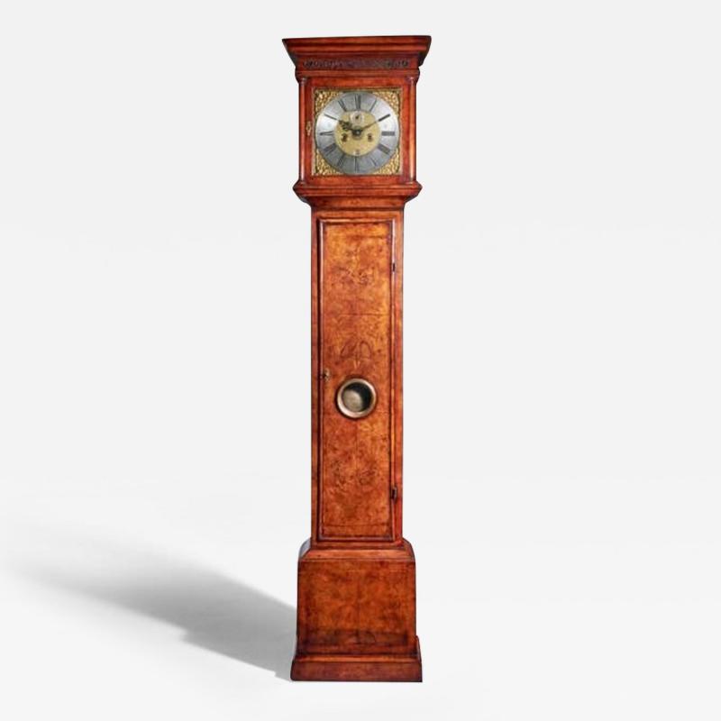 Fine 18th Century Queen Anne Burr Walnut Eight Day Longcase Clock