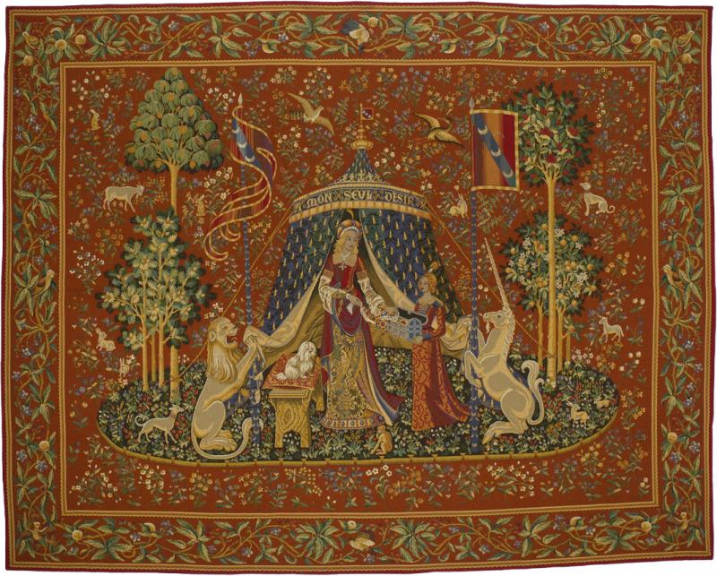 Fine Antique Belgium Chinoiserie Design Tapestry 89 x 11 0 