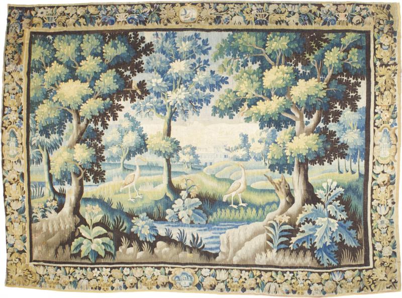 Fine Antique French Tapestry 18th Century 8 7 x 11 4 