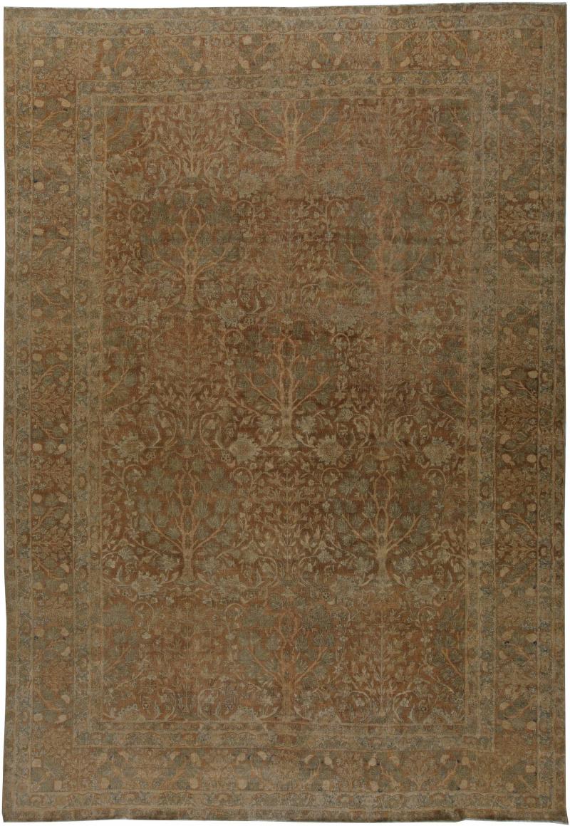 Fine Antique Indian Brown Handmade Wool Rug