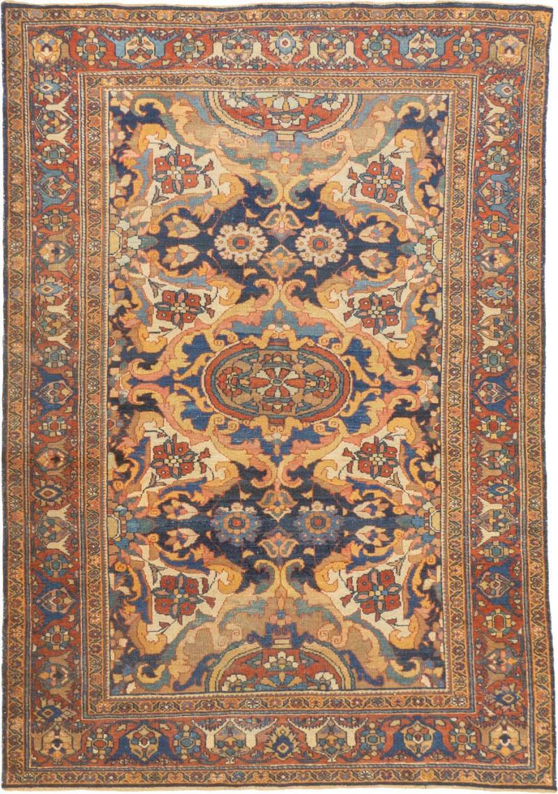 Fine Antique Mahal Farahan Rug 47 x 67