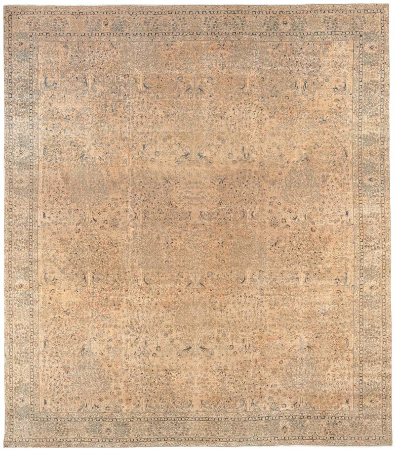Fine Antique North Indian Handmade Wool Carpet