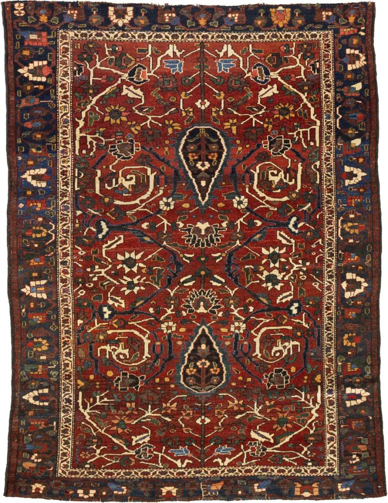 Fine Antique Persian Bakhtiari Rug 49 x 64 