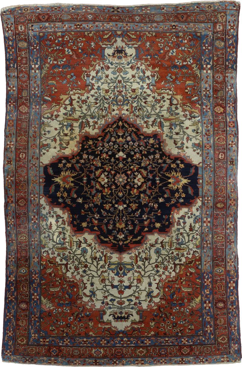 Fine Antique Persian Farahan Sarouk Rug 6 3 x 10 0 